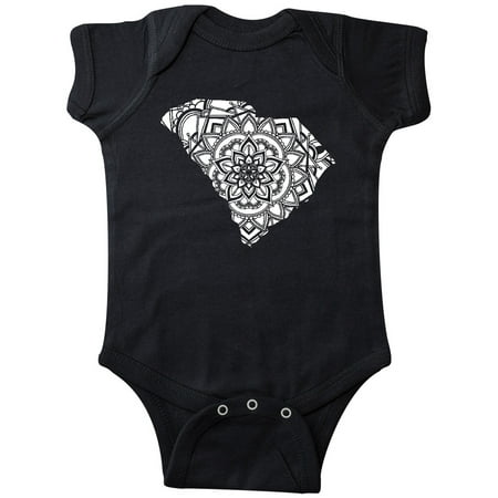 

Inktastic South Carolina Silhouette Mandala Gift Baby Boy or Baby Girl Bodysuit