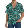 thumbnail image 3 of KLL Lephants in the Jungle Print Men's Shirt Short Sleeve Button Down Summer Cuba Beach Shirts- XX-Large, 3 of 7