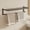 Black, variant on ASJMR Bath Stainless Stee Double Towel Bar, 23" Towel Rack for Bathroom, Wall Mounted Towel Holder, Double Towel Rod Towel Rail Hanger for Wall, Kitchen (Black)