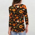 thumbnail image 7 of Halloween Shirts for Women 长袖 2026 Cute Pumpkin Ghost Bat Tunic Blouse Vintage Crew Neck Tops Casual Holiday Shirt Tops Clothes, 7 of 7