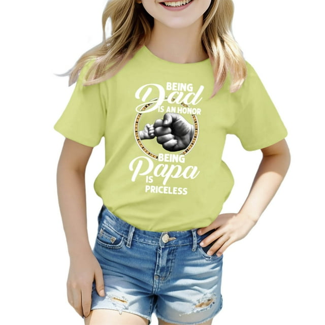 TZEWGL Chemise Mignonne pour Infnat Motif Imprimé Manches Courtes Col Rond Vêtements pour Tout-Petits Taille 7-8T