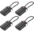 thumbnail image 1 of TSA Approved Luggage Locks, Travel Locks Which Also Work Great as Gym Locks, Toolbox Lock, Backpack and More, Black 4 Pack, 1 of 2