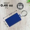 thumbnail image 5 of Rectangle Soft Keychains Set of 10, Bulk Pack - Perfect for Home, Tradeshows, Other Events - Blue, 5 of 5