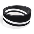 thumbnail image 5 of Pure Hands Handmade Resin Bangle – Music of Bianco e Nero, Black & White Inlays, Straight Profile, Satin Finish, Minimalist Design for Women, 5 of 6