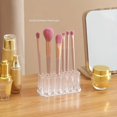 thumbnail image 4 of 1pc 26 Hole Nail Art Holder Transparency Acrylic Pen Holder Minimalist Style Nail Art Makeup Brush Storage Box Desktop Storage Organizer Makeup Organizer, 4 of 5