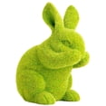 thumbnail image 2 of Flocked Easter Bunny Figurines, Easter Bunny Decorations, Ideal for Easter Tree & Wreath DIY Accents, 2 of 8