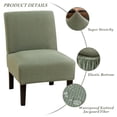thumbnail image 2 of CJC Armless Accent Chair Covers Stretch Couch Slipcovers Removable Furniture Protector Covers for Home Hotel, Light Green, 2 of 7