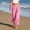 Pink, variant on JUSLIO Pants for Women Ice Silk Elastic Waist with Pockets Fashion Casual Comfort Waist Straight Pants