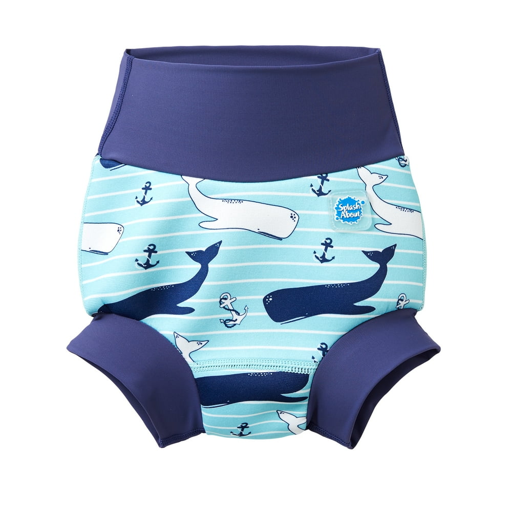 Splash About New Improved Happy Nappy Swim Diaper, Vintage Moby, Size
