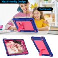 thumbnail image 4 of FIEWESEY for Walmart Onn 10.1 2024 Tablet Case for Onn 10.1 Gen 4 Case Shockproof Hybrid for Kid Kids Friendly Shell Case Built in Shoulder Strap Stand for Walmart Onn 10.1 2024 100135925 - NavyPink, 4 of 9