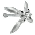 thumbnail image 2 of Rezón de ancla plegable de 4 puntas, 1,5 kg, de acero al carbono, accesorio para kayak y canoa, color plateado (acero al carbono galvanizado), 2 of 14