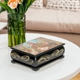 thumbnail image 3 of STP GOODS Sorochyntsi Fair Lacquer Trinket Box 3.1x4.1" (8x10.5 cm) Wooden Decorative Jewelry Box Keepsake Handmade Jewelry Storage Organizer Trinket Case, 3 of 6