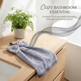 thumbnail image 6 of Unique Bargains 2 Pack Waffle Weave Hanging Hand Towels with Bowknot Grey 13" x 9", 6 of 6