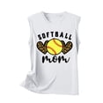 thumbnail image 4 of Birdeem Womens Summer Baseball Printed Sleeveless Round Neck Tank Top Round Neck Tank Top, 4 of 12