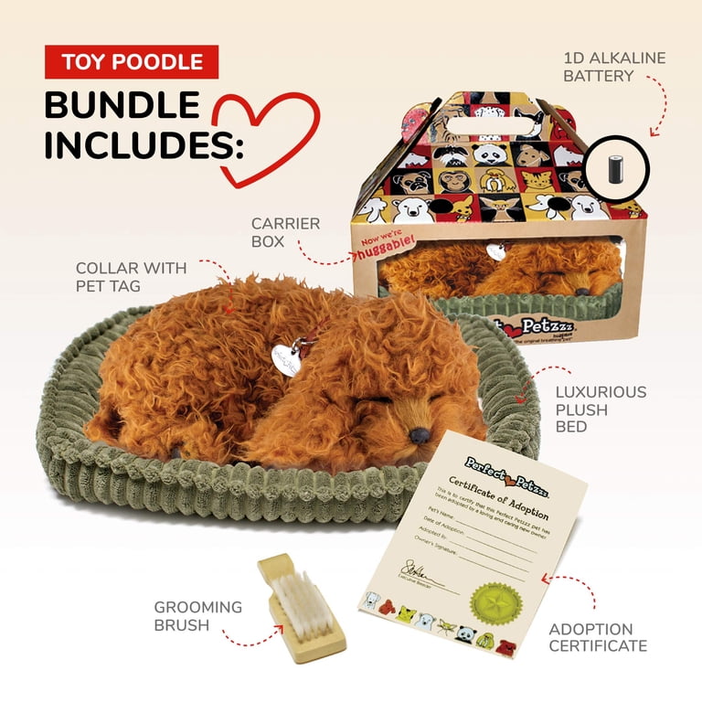 Original Petzzz Poodle, Realistic, Lifelike Stuffed Interactive