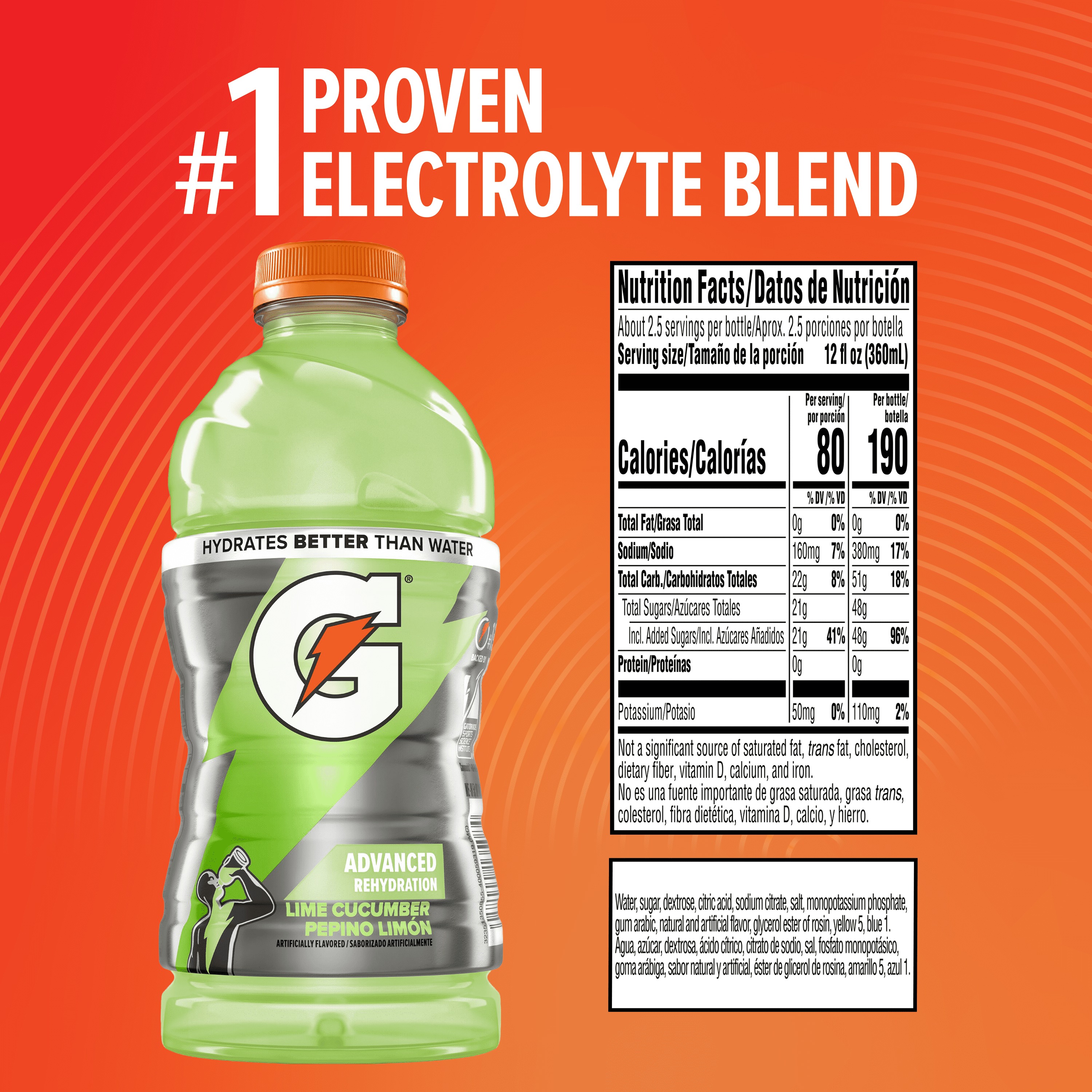Gatorade Thirst Quencher Lime Cucumber Sports Drink, 28 fl oz