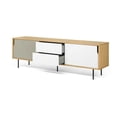 thumbnail image 3 of Temahome 9500.401701 Dann Sideboard 201 with Steel Legs, Oak, Pure White & Matte Grey, 3 of 4