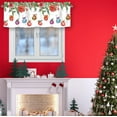 thumbnail image 3 of Christmas Curtain Valance for Windows Pine Tree Ball Xmas Tree Winter Holiday Window Treatments 1 Panel Short Curtains for Kitchen Windows Bathroom Bedroom,54 x 18 Inch, 3 of 6