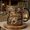 Black, variant on Cabin Mug 2D Printed 3D Effect Personalized Hunting Cabin Coffee Cup