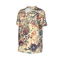 thumbnail image 6 of Fotbe Floral With Birds And Fantasy Flowers Baseball Jersey Shirt for Men and Women, Casual Short Sleeves Button Down T-Shirt-X-Large, 6 of 9