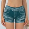 thumbnail image 6 of Womens Skinny Yoga Shorts High Waist Spandex Sporty Shorts Super Stretch Workout Gym Tight Comfort Pants Army Green, S, 6 of 7