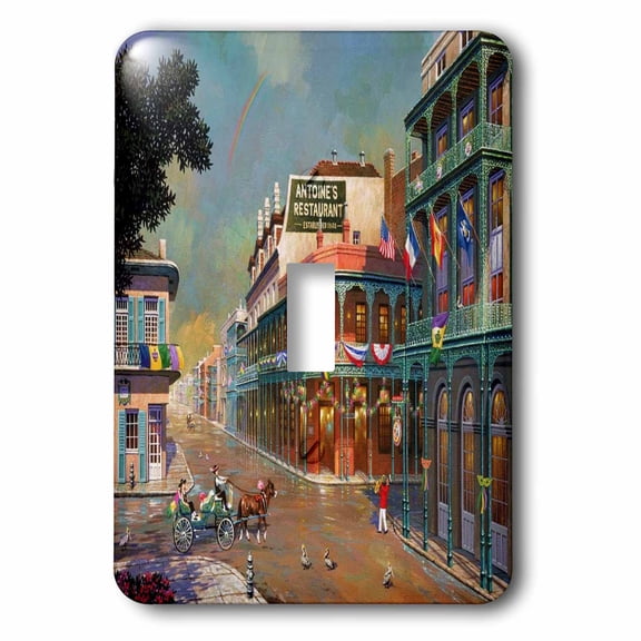 3dRose, Old New Orleans Painting, single toggle switch