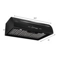 thumbnail image 4 of Classic Retro 30" Under Cabinet Range Hood with Stainless Steel Baffle Filters in Midnight Black, 4 of 8