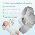 thumbnail image 3 of Eurhowing Baby Earmuffs for Hearing Protection, Noise Cancelling Ear Muffs, Adjustable Headband Ear Defenders for Sleep, Travel, Sports Events, Grey, 3 of 7
