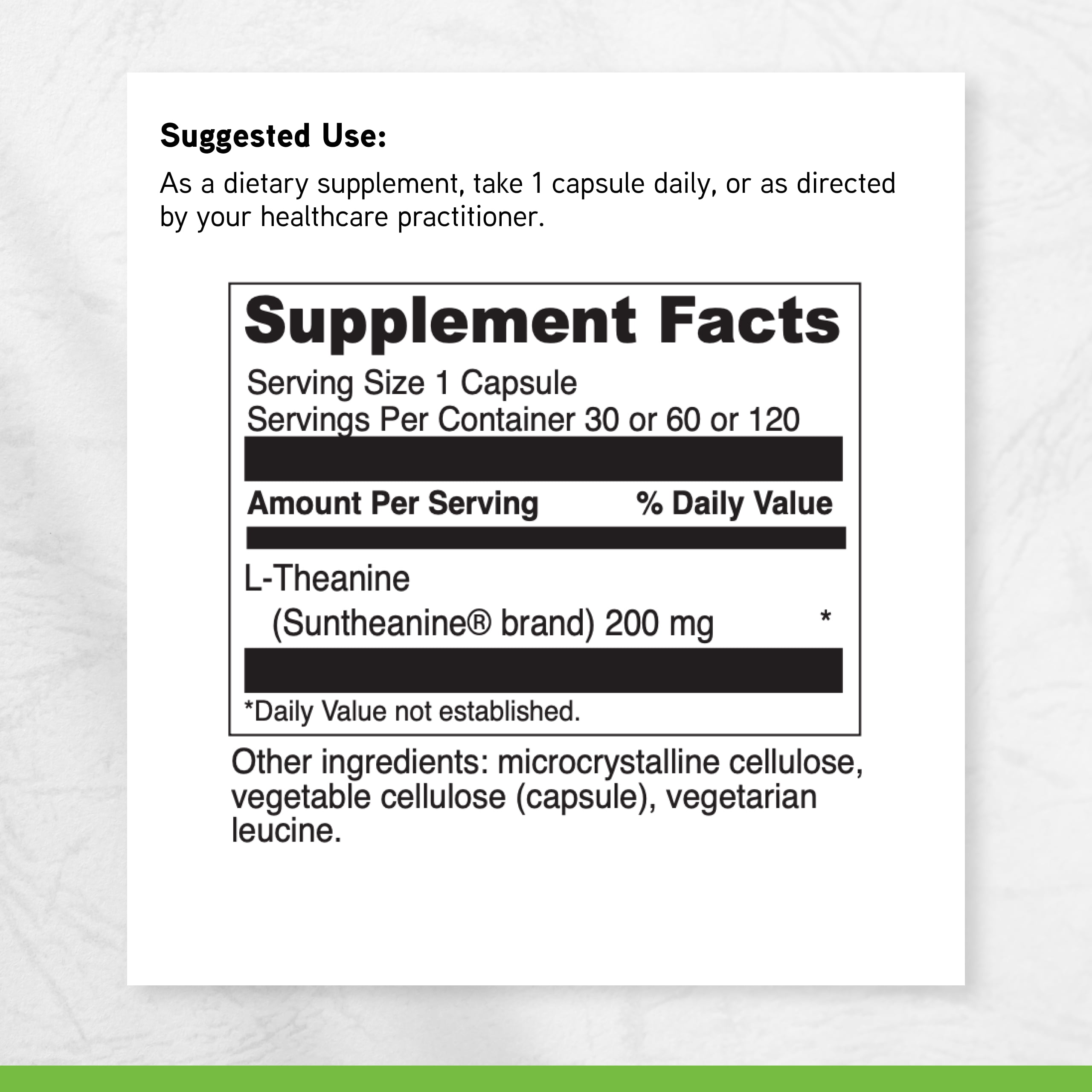 DaVinci Labs L-Theanine - Supports Brain Health & Sleep * - 30 Vegetarian Capsules