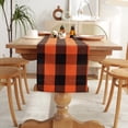 thumbnail image 6 of Clearance Under $4 Orange & Black Plaid Table Runner – Farmhouse Fall Décor A, 6 of 9