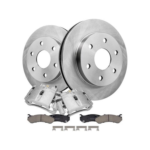 Front Brake Pad Rotor and Caliper Set - Compatible with 2000 - 2006 Chevy Suburban 1500 2001 2002 2003 2004 2005