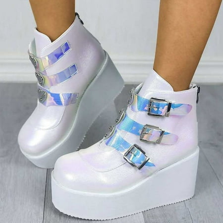 

Kayannuo Shoes for Women Fall Clearance New Style Female Personality Colorful Platform Wedge Heel Fashion Women s Shoes