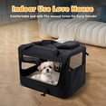 thumbnail image 6 of Collapsible Soft Dog Crate with Reinforced Metal Frame, 4-Door Foldable Travel Kennel for Small Dogs & Puppies, Breathable Mesh, 22lb Capacity, 20", Black, 6 of 9