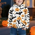 thumbnail image 2 of Gunia Pumpkin Toddler Boys Girls Halloween Sweatshirts Long Sleeve Hooded Sweatshirt Pullover Comfortable Stylish Hoodie Fall Winter Pullover Tops Clothes White 3-4 Years, 2 of 4