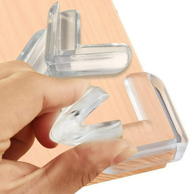 DLux Corner Guards - Set of 16 Clear Silicone Furniture Bumper Protect