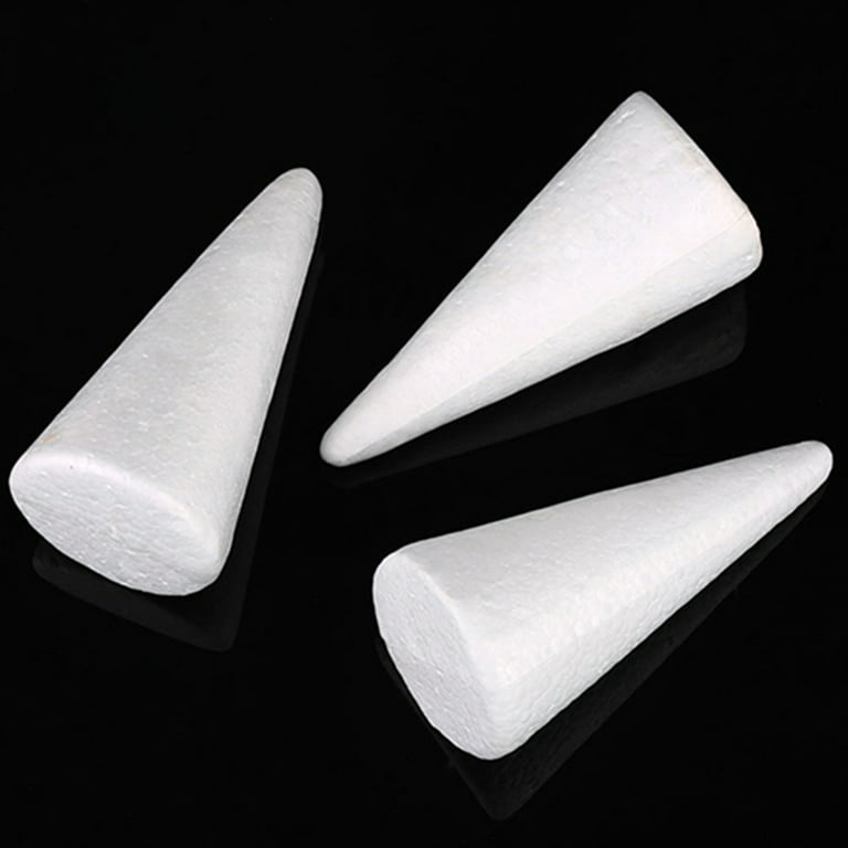 Happyyami Craft Foam Cone White Styrofoam Cones for DIY Home Craft