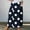 Blue, variant on WXLWZYWL Women's Linen Maxi Skirt with Pockets - Floral Print Casual Elastic Waistband Flared Long Skirt 2024 Fall Fashion