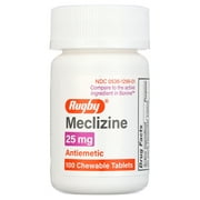 Rugby Meclizine Hydrochloride 25 mg. Tablets (100)