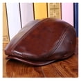 thumbnail image 1 of Men's Baseball Cap Vintage Adjustable Leather Hats With, 1 of 6