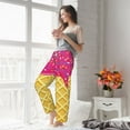 thumbnail image 4 of Uemuo Red Ice Cream Pattern Women's Wide Leg Palazzo Lounge Pants with Pockets Light Weight Loose Comfy Casual Pajama Pants-Small, 4 of 9