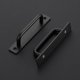 thumbnail image 3 of 2pcs Warehouse door handle, black cabinet handle, zinc alloy door handle, with sliding closet door handle handle board, 3 of 5