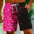 thumbnail image 5 of Summer Savings! Stamzod Clearance Men Beach Shorts Plus Size Quick Dry Hawaii Shorts Flame Digital Print Lightweight Sports Casual Shorts With Drawstring, 5 of 7
