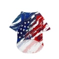 thumbnail image 4 of Small Dog Clothes, Patriotic American Flag Dog Shirt, Lightweight Pet T-Shirt for Medium Large Dogs, Fourth of July Outdoor Wear, Sky Blue Single Pack, 4 of 5