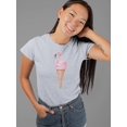 thumbnail image 2 of Flamingo Ice Cream T-Shirt Women -Image by Shutterstock, Female XX-Large, 2 of 4