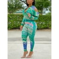 thumbnail image 3 of Lovelywholesale Geometric Print Hollow-out Pants Set, 3 of 4