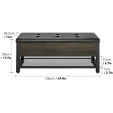 Homfa Storage Bench with Storage, Long Shoe Bench with Flip Top and ...