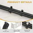 thumbnail image 3 of Uxcell 4Pcs T8 U Clips Holder Bracket, 304 Stainless Steel LED Fluorescent Tube Clip, Lamp Support Pipe Clamps for 20mm 25/32" Light Bulb Tube Rod Mounting Accessories, 36mm H, Black, 3 of 7