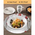 thumbnail image 3 of 15 Inch Round Placemats Set of 4, Grey Christmas Tree Non Slip Heat Insulation PP Table Mats, Xmas Balls Pine Needles Snowflake Washable Place Mats for Kitchen Dining Party Table Decor, 3 of 7