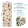thumbnail image 2 of Red Mushroom Floral Light Beige Pattern Hot Yoga Mat Towel Non Slip for Hot Yoga - Quick-Drying Yoga Mat Cover with 4 Corner Pockets with Travel Bag - Hot Yoga Towel Non Slip 70"x26", 2 of 6