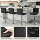 thumbnail image 5 of Taburetes de bar Yaheetech ajustables de piel sintética, juego de 2 unidades, color negro, 5 of 9